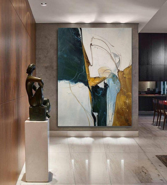 Large Abstract Paintings on Canvas, Hand Painted Canvas Art, Acrylic Paintings for Living Room, Large Painting for Sale-Silvia Home Craft