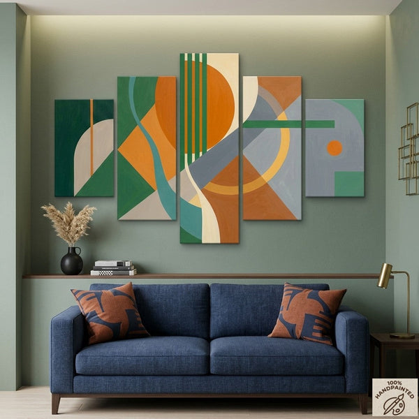 Dining Room Modern Wall Art Paintings, Original Abstract Paintings, Large Modern Canvas Artwork-Silvia Home Craft