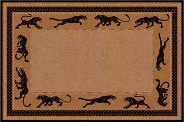 Large Modern Rugs for Living Room, Mid Century Cheetah Pattern Modern Rugs for Dining Room, Modern Rug Ideas for Bedroom-Silvia Home Craft