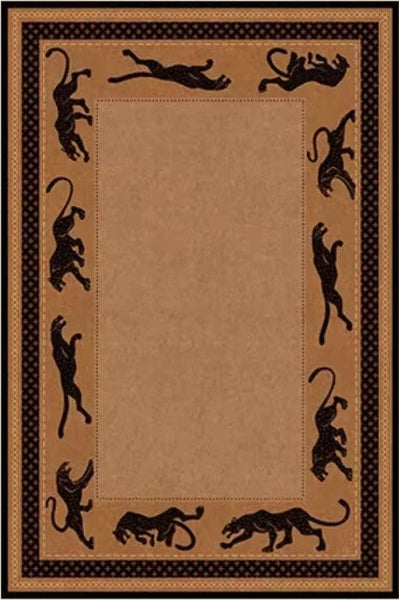 Large Modern Rugs for Living Room, Mid Century Cheetah Pattern Modern Rugs for Dining Room, Modern Rug Ideas for Bedroom-Silvia Home Craft