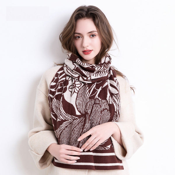 Casual Scarf for Women, Cold Weather Scarves, Soft Wool Scarf for Women, Modern Wool Scarf for Women-Silvia Home Craft