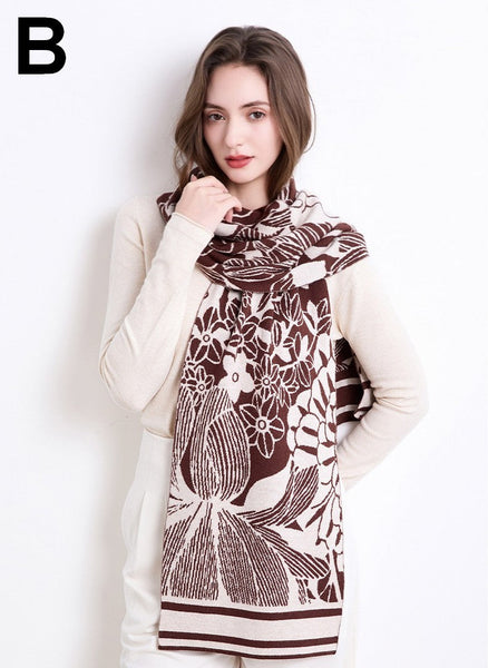 Casual Scarf for Women, Cold Weather Scarves, Soft Wool Scarf for Women, Modern Wool Scarf for Women-Silvia Home Craft