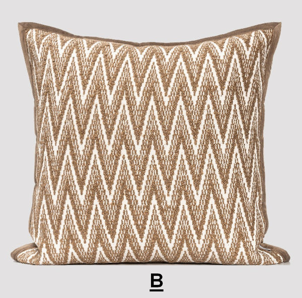 Large Modern Pillows for Couch, Modern Square Pillows, Contemporary Throw Pillows for Living Room, Modern Decorative Sofa Pillows-Silvia Home Craft