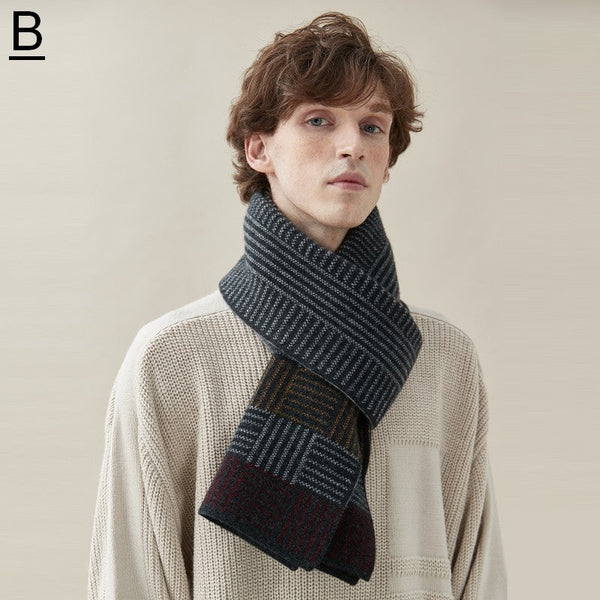Modern Fashion Scarf, Formal Men Scarf Styles, Pure Wool Scarf, Casual Scarf Men, Business Wool Scarf for Gentleman, Men's Winter Scarf, Men's Wool Scarf Winter-Silvia Home Craft