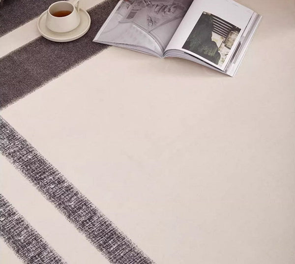 Geometric Contemporary Modern Rugs Next to Bed, Modern Carpets for Office, Abstract Area Rugs for Living Room, Modern Soft Rugs under Dining Room Table-Silvia Home Craft