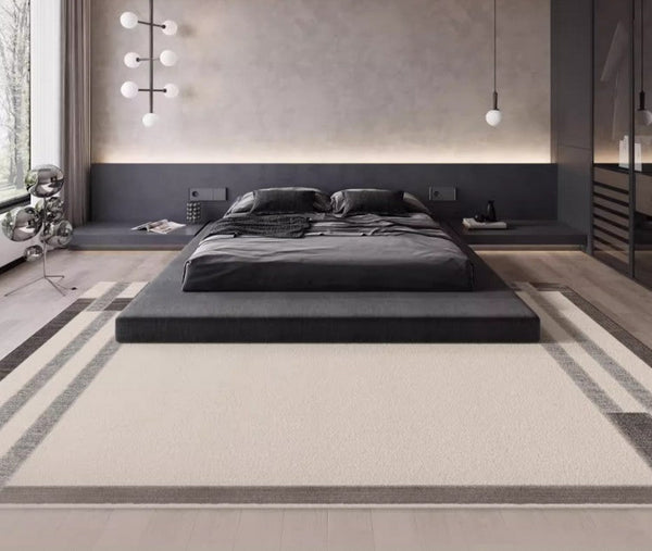 Geometric Contemporary Modern Rugs Next to Bed, Modern Carpets for Office, Abstract Area Rugs for Living Room, Modern Soft Rugs under Dining Room Table-Silvia Home Craft