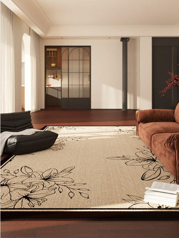 Geometric Contemporary Rugs Next to Bed, Modern Rugs for Dining Room, Contemporary Modern Rugs, Mid Century Area Rugs for Living Room-Silvia Home Craft