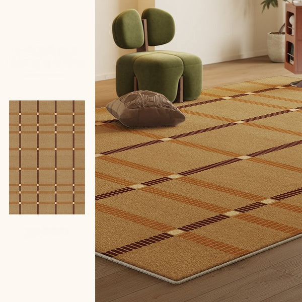 Modern Carpets Next to Bed, Contemporary Area Rugs for Bedroom, Mid Century Area Rugs, Modern Rugs under Dining Room Table-Silvia Home Craft