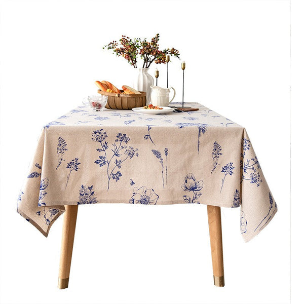 Dining Room Flower Table Cloths, Large Rectangular Table Covers for Kitchen, Farmhouse Table Cloth, Wedding Tablecloth, Square Tablecloth for Oval Table-Silvia Home Craft