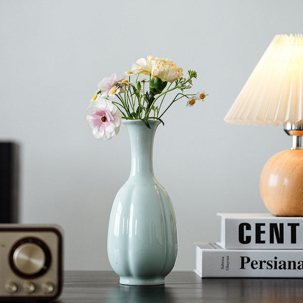 Ceramic Bud Vases, Handmade Water Holding Flower Vase, Small Flower Vases on Table, Rustic Porcelain Flower Vases-Silvia Home Craft