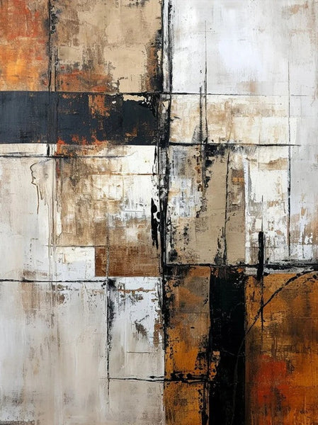 Large Abstract Paintings, Contemporary Acrylic Wall Art Ideas, Modern Canvas Painting, Large Paintings for Living Room, Simple Modern Art-Silvia Home Craft