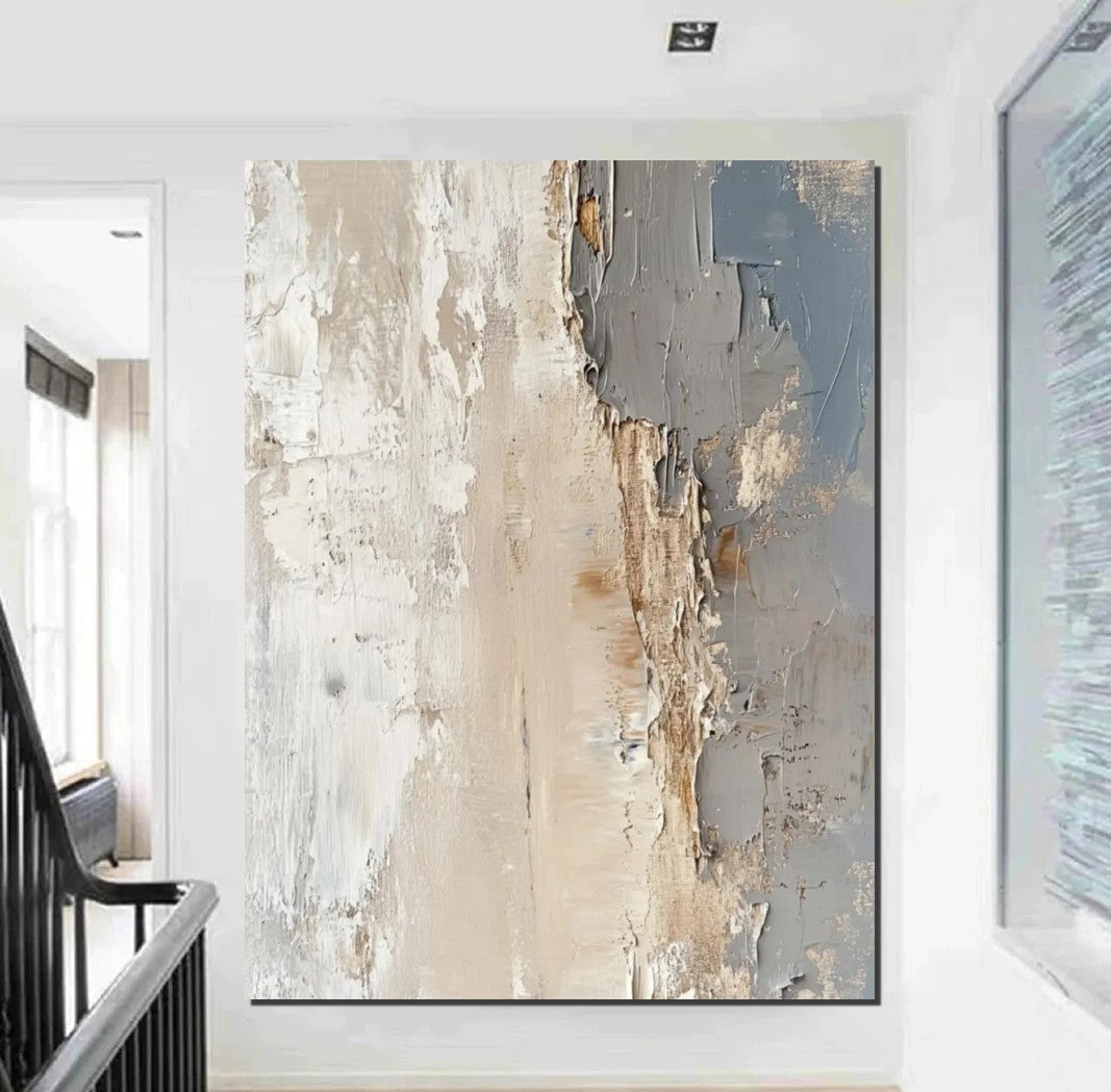 Palette Knife Paintings, Hand Painted Canvas Art, Modern Paintings for Living Room, Simple Painting Ideas for Bedroom-Silvia Home Craft