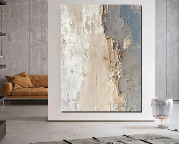 Palette Knife Paintings, Hand Painted Canvas Art, Modern Paintings for Living Room, Simple Painting Ideas for Bedroom-Silvia Home Craft
