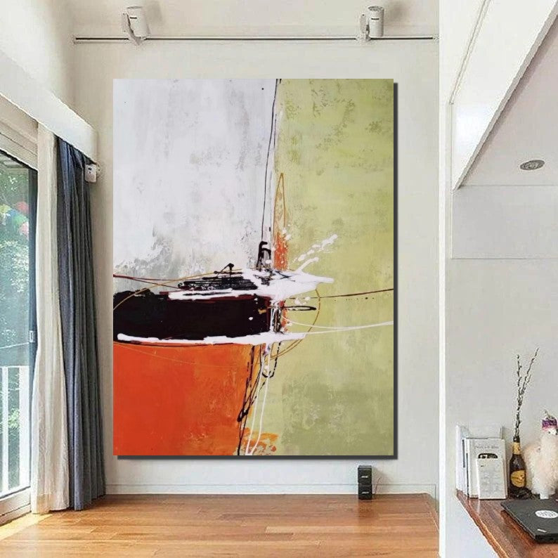 Extra Large Wall Art Painting, Modern Contemporary Abstract Artwork, Canvas Painting for Living Room, Simple Modern Art, Large Paintings for Sale-Silvia Home Craft
