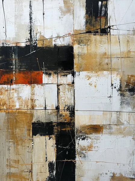 Contemporary Wall Painting, Acrylic Painting for Dining Room, Living Room Wall Painting, Modern Artwork, Large Canvas Painting-Silvia Home Craft