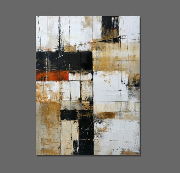 Contemporary Wall Painting, Acrylic Painting for Dining Room, Living Room Wall Painting, Modern Artwork, Large Canvas Painting-Silvia Home Craft