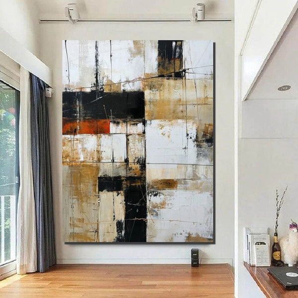 Contemporary Wall Painting, Acrylic Painting for Dining Room, Living Room Wall Painting, Modern Artwork, Large Canvas Painting-Silvia Home Craft