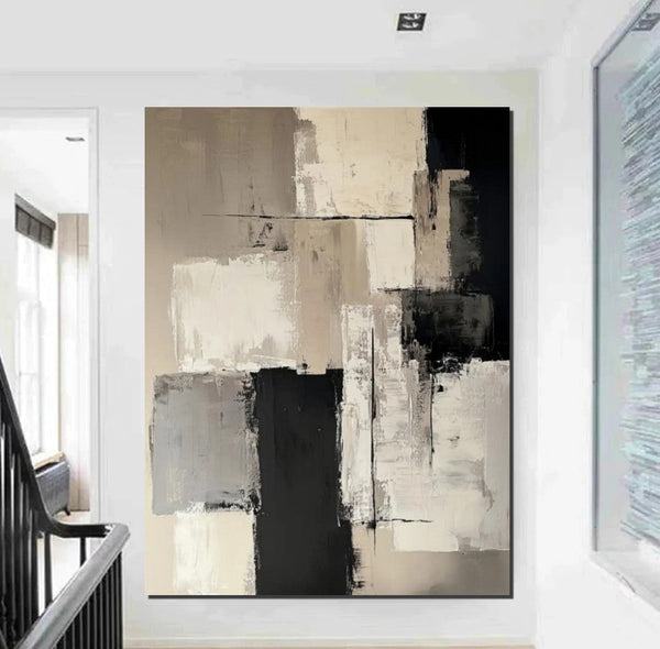 Living Room Wall Painting, Modern Artwork, Large Canvas Painting, Contemporary Wall Painting, Acrylic Painting for Dining Room-Silvia Home Craft