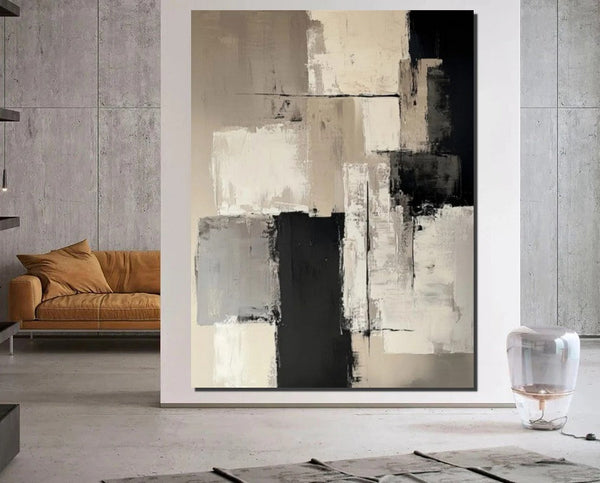 Living Room Wall Painting, Modern Artwork, Large Canvas Painting, Contemporary Wall Painting, Acrylic Painting for Dining Room-Silvia Home Craft