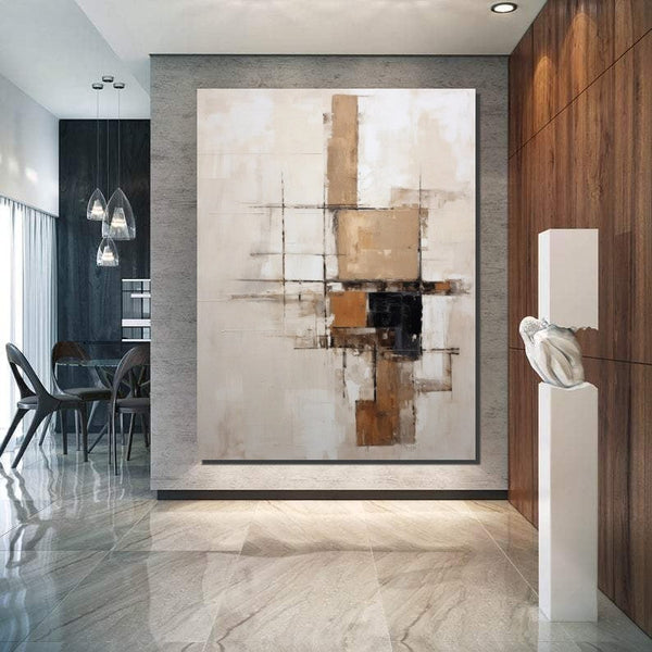 Extra Large Paintings for Living Room, Abstract Acrylic Painting, Hand Painted Wall Art Paintings, Modern Abstract Art for Dining Room-Silvia Home Craft