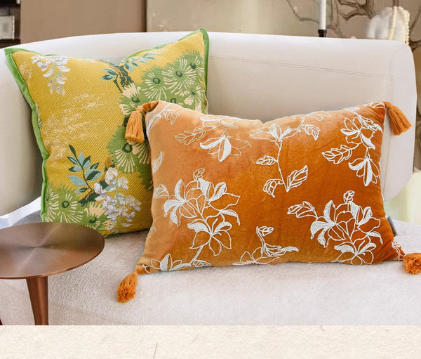 Unique Decorative Pillows for Bedroom, Modern Decorative Pillows for Couch, Decorative Cushion Covers, Decorative Pillow Arrangement Ideas for Interior Design-Silvia Home Craft