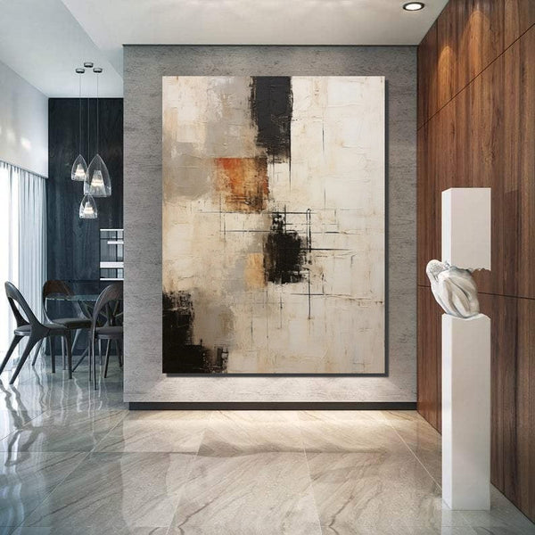 Hand Painted Wall Art Paintings, Modern Abstract Art for Dining Room, Extra Large Paintings for Living Room, Abstract Acrylic Painting-Silvia Home Craft