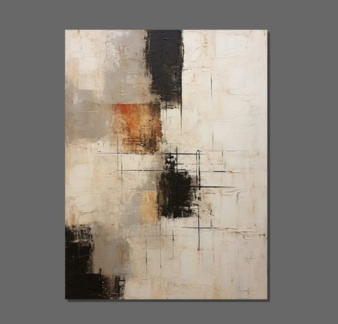 Hand Painted Wall Art Paintings, Modern Abstract Art for Dining Room, Extra Large Paintings for Living Room, Abstract Acrylic Painting-Silvia Home Craft