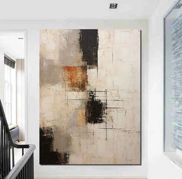 Hand Painted Wall Art Paintings, Modern Abstract Art for Dining Room, Extra Large Paintings for Living Room, Abstract Acrylic Painting-Silvia Home Craft