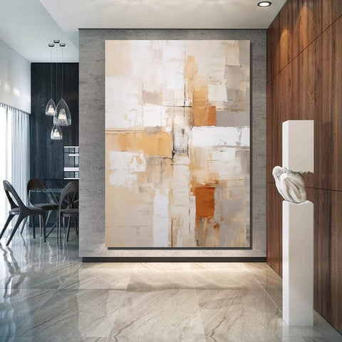 Simple Wall Art Ideas, Modern Abstract Painting, Buy Art Online, Large Acrylic Canvas Paintings, Dining Room Abstract Paintings-Silvia Home Craft