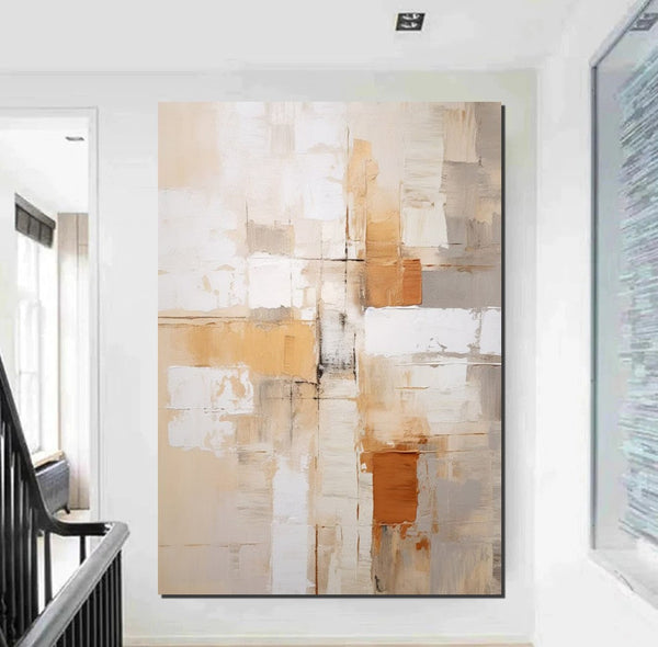 Simple Wall Art Ideas, Modern Abstract Painting, Buy Art Online, Large Acrylic Canvas Paintings, Dining Room Abstract Paintings-Silvia Home Craft