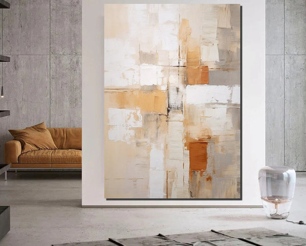 Simple Wall Art Ideas, Modern Abstract Painting, Buy Art Online, Large Acrylic Canvas Paintings, Dining Room Abstract Paintings-Silvia Home Craft