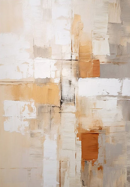 Simple Wall Art Ideas, Modern Abstract Painting, Buy Art Online, Large Acrylic Canvas Paintings, Dining Room Abstract Paintings-Silvia Home Craft