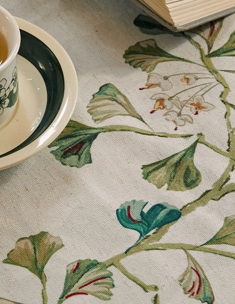 Ginkgo Leaves Table Covers, Square Tablecloth for Kitchen, Extra Large Modern Rectangular Tablecloth for Dining Room Table, Large Tablecloth for Round Table-Silvia Home Craft