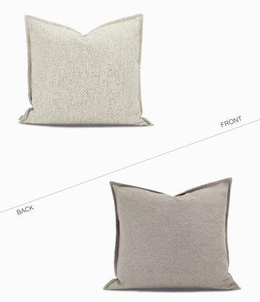 Large Square Modern Throw Pillows for Couch, Large Brown Throw Pillow for Interior Design, Contemporary Modern Sofa Pillows, Simple Decorative Throw Pillows-Silvia Home Craft