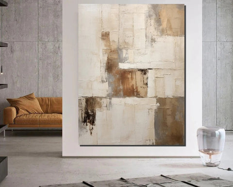 Modern Abstract Art for Dining Room, Extra Large Paintings for Living Room, Hand Painted Wall Art Paintings, Abstract Acrylic Painting-Silvia Home Craft