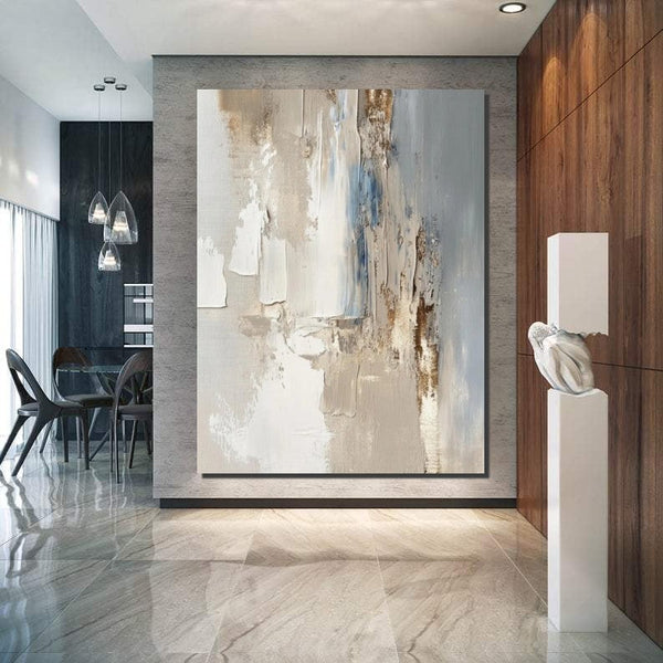 Large Abstract Paintings for Bedroom, Simple Modern Wall Art Ideas, Abstract Painting Ideas for Living Room, Hand Painted Acrylic Painting-Silvia Home Craft