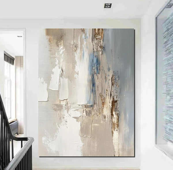 Large Abstract Paintings for Bedroom, Simple Modern Wall Art Ideas, Abstract Painting Ideas for Living Room, Hand Painted Acrylic Painting-Silvia Home Craft