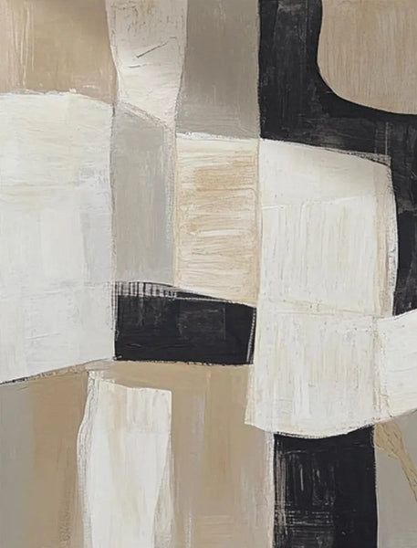 Abstract Acrylic Paintings for Living Room, Contemporary Canvas Wall Art, Modern Contemporary Artwork, Buy Paintings Online-Silvia Home Craft