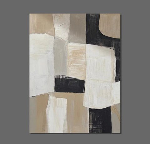 Abstract Acrylic Paintings for Living Room, Contemporary Canvas Wall Art, Modern Contemporary Artwork, Buy Paintings Online-Silvia Home Craft