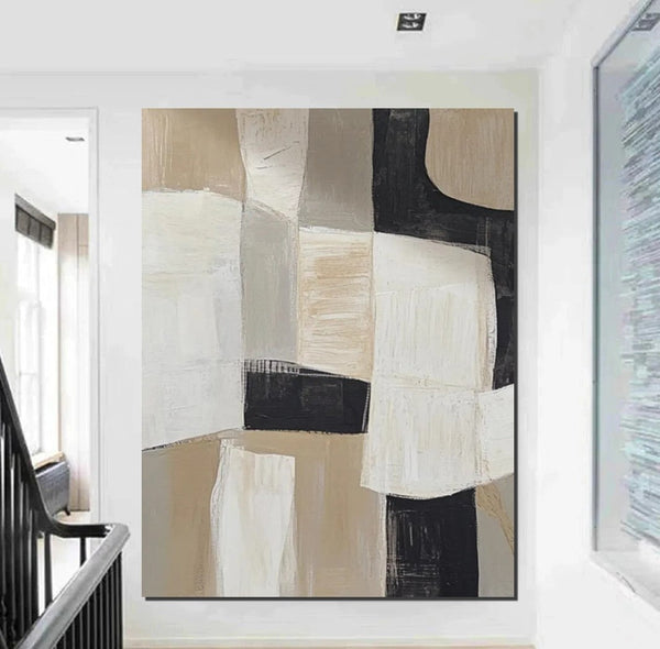 Abstract Acrylic Paintings for Living Room, Contemporary Canvas Wall Art, Modern Contemporary Artwork, Buy Paintings Online-Silvia Home Craft