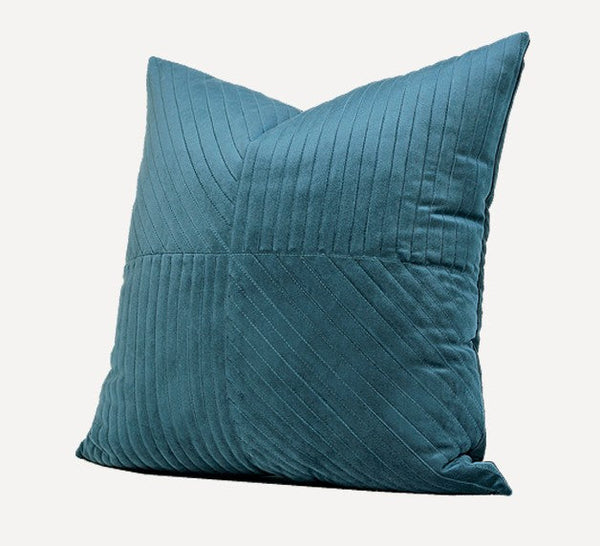 Large Decorative Throw Pillow for Couch, Blue Modern Sofa Pillows, Simple Modern Throw Pillows for Couch, Large Square Pillows-Silvia Home Craft