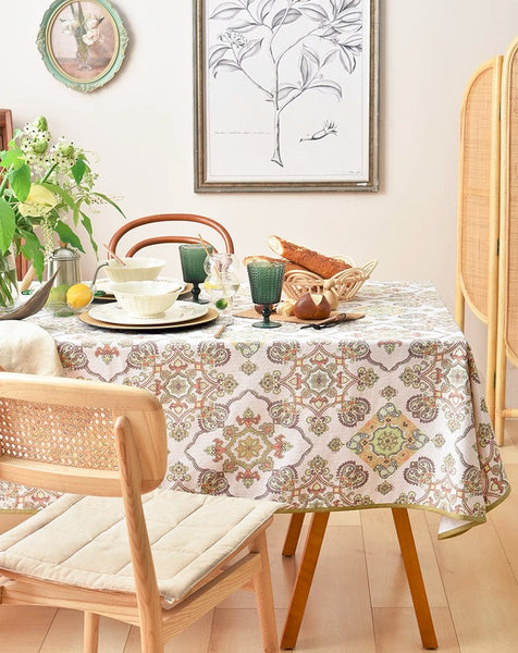 Large Rectangle Tablecloth for Dining Room Table, Rectangular Table Covers for Kitchen, Square Tablecloth for Coffee Table, Farmhouse Table Cloth, Wedding Tablecloth-Silvia Home Craft