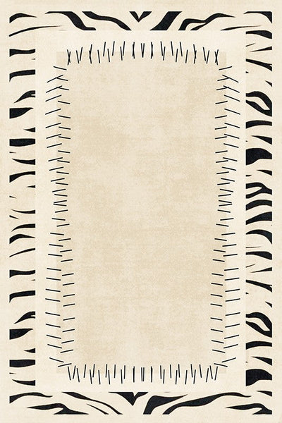 Abstract Cream Color Modern Carpets for Living Room, Modern Rugs for Dining Room, Soft Contemporary Rugs for Bedroom, Mid Century Modern Rugs Next to Bed-Silvia Home Craft