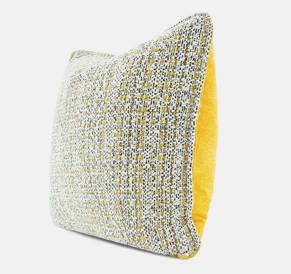 Contemporary Modern Sofa Pillows, Large Yellow Decorative Throw Pillows, Large Square Modern Throw Pillows for Couch, Simple Throw Pillow for Interior Design-Silvia Home Craft