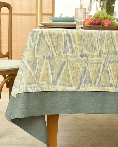 Geometric Modern Table Covers for Kitchen, Extra Large Rectangle Tablecloth for Dining Room Table, Country Farmhouse Tablecloths for Oval Table-Silvia Home Craft