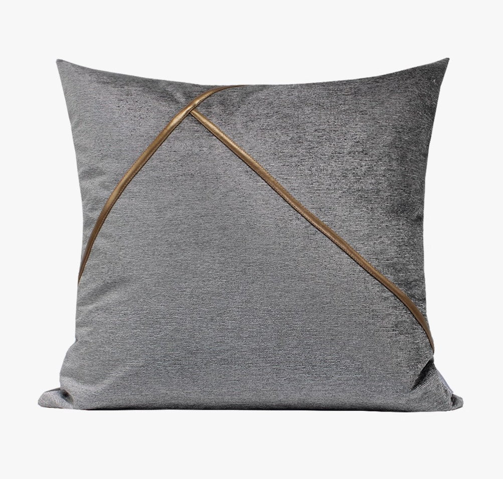 Light Grey Abstract Contemporary Throw Pillow, Minimalist Art Design, Modern Home Decor