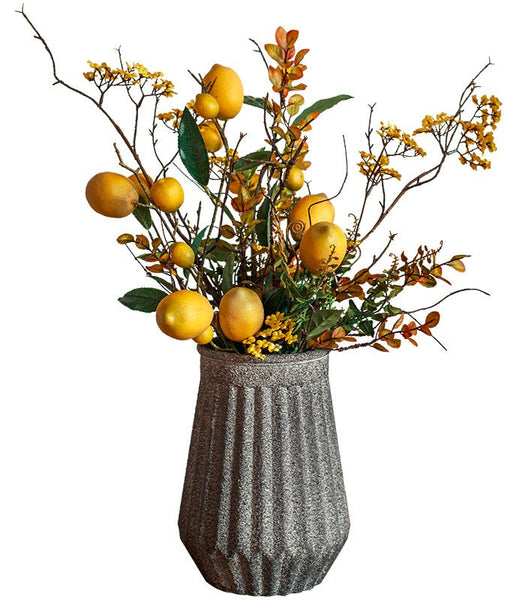 Lemon Branch, Fragrans stems, Fern leaf, Creative Flower Arrangement Ideas for Home Decoration, Unique Artificial Flowers, Simple Artificial Floral for Dining Room Table-Silvia Home Craft