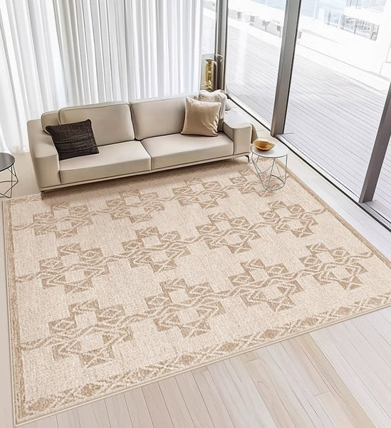 Modern Rug Ideas for Bedroom, Geometric Modern Rug Placement Ideas for Living Room, Contemporary Area Rugs for Dining Room-Silvia Home Craft