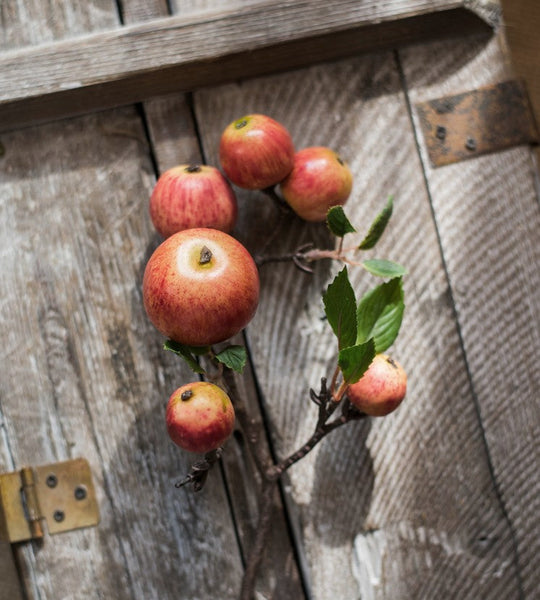 Apple Branch, Fruit Branch, Table Centerpiece, Beautiful Modern Flower Arrangement Ideas for Home Decoration, Autumn Artificial Floral for Dining Room-Silvia Home Craft