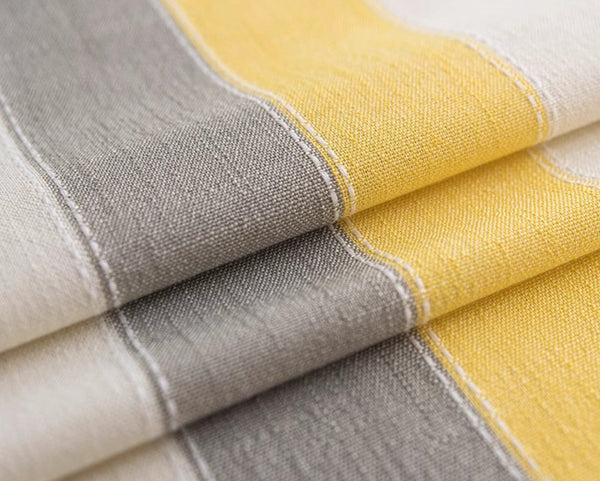 Kitchen Rectangular Table Covers, Yellow Stripe Cotton and Linen Tablecloths, Rectangular Tablecloth for Oval Table, Modern Table Cloths for Dining Room-Silvia Home Craft